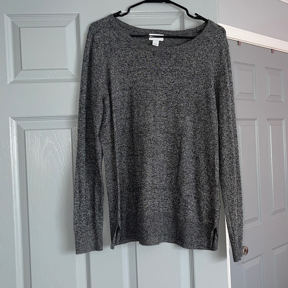 Grey Sweater Long Sleeve Shirt